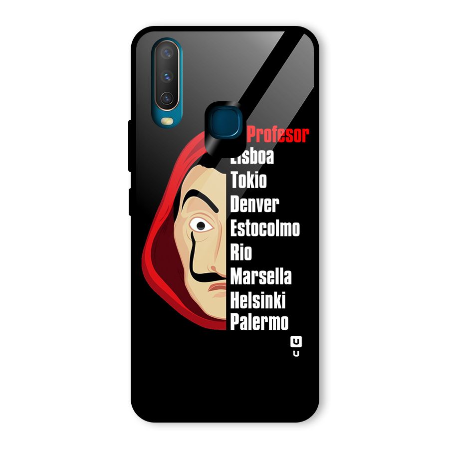 All Members Money Heist Glass Back Case for Vivo Y17