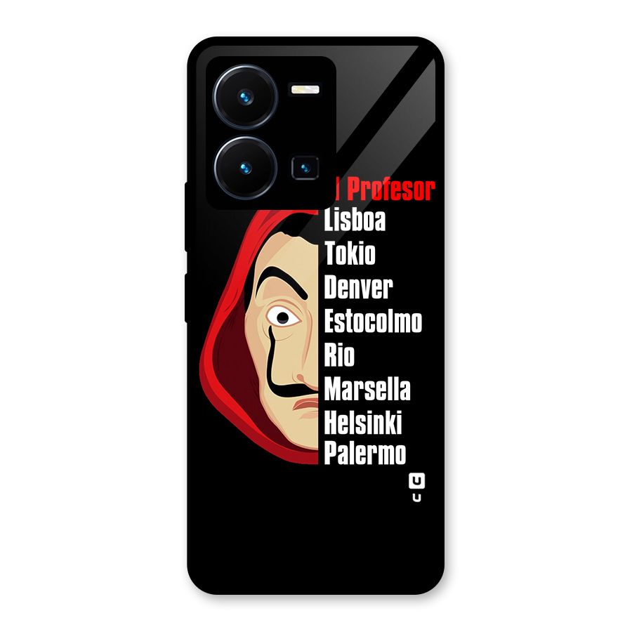 All Members Money Heist Glass Back Case for Vivo Y35