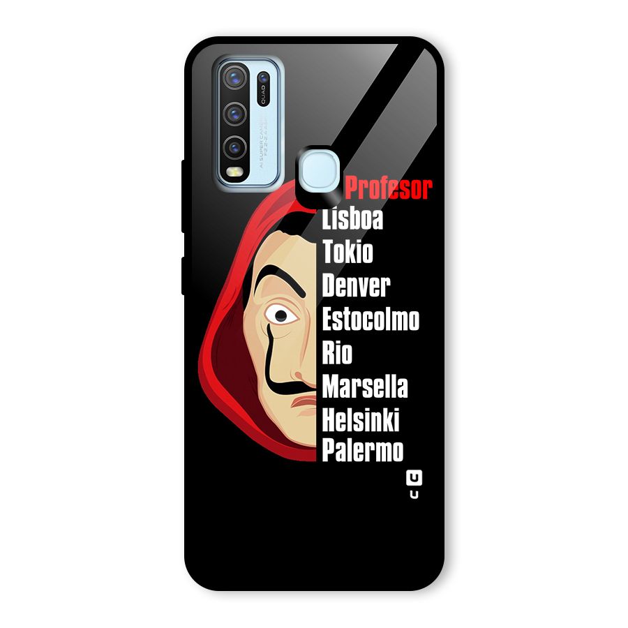 All Members Money Heist Glass Back Case for Vivo Y50