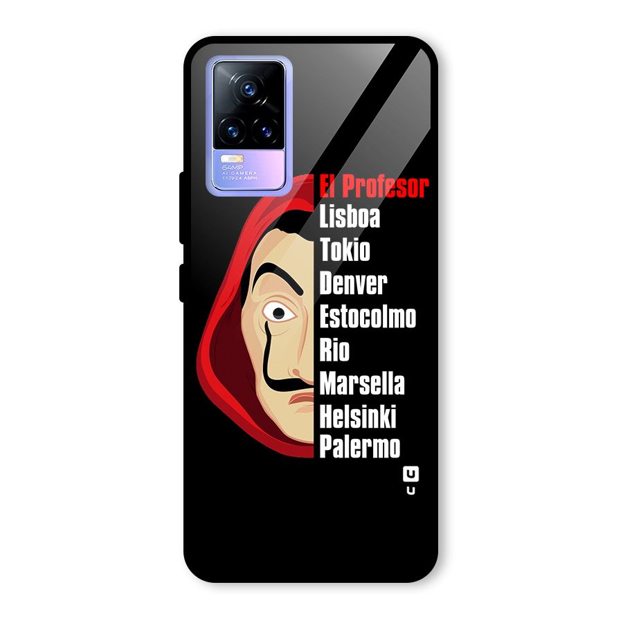 All Members Money Heist Glass Back Case for Vivo Y73