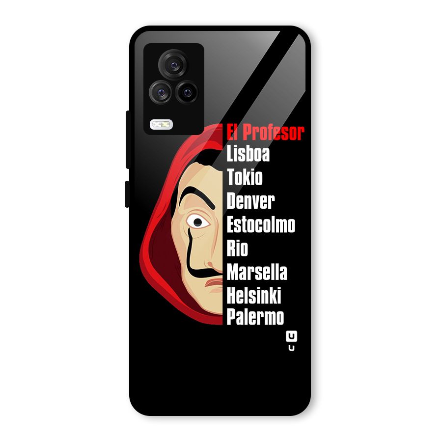 All Members Money Heist Glass Back Case for Vivo iQOO 7 Legend 5G