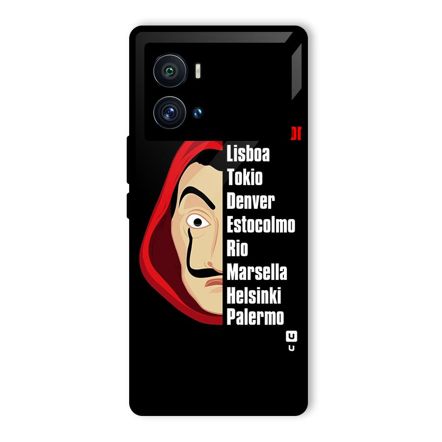All Members Money Heist Glass Back Case for Vivo iQOO 9 Pro