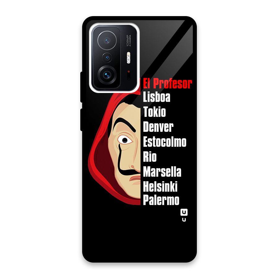 All Members Money Heist Glass Back Case for Xiaomi 11T Pro