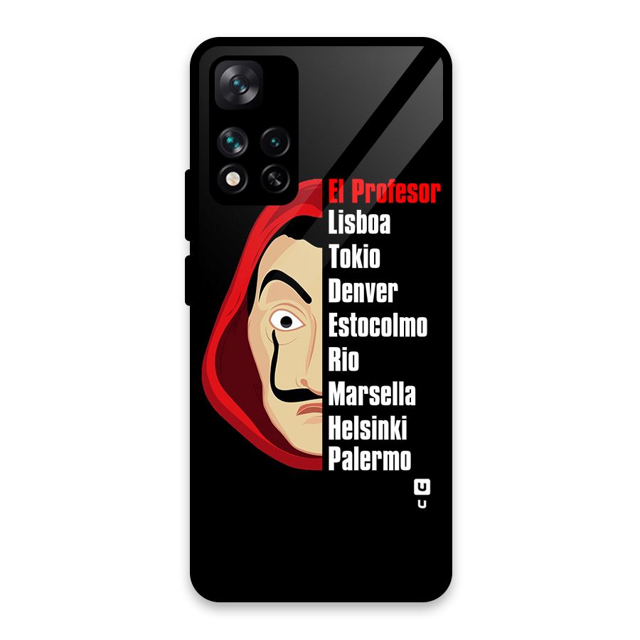 All Members Money Heist Glass Back Case for Xiaomi 11i HyperCharge 5G