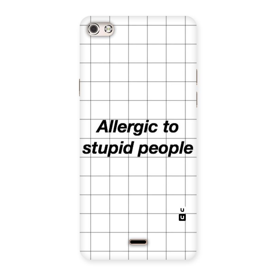 Allergic Back Case for Micromax Canvas Silver 5
