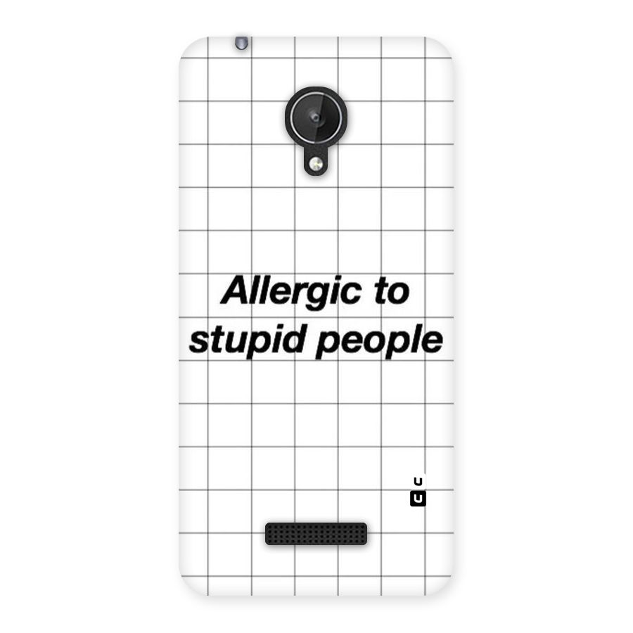 Allergic Back Case for Micromax Canvas Spark Q380