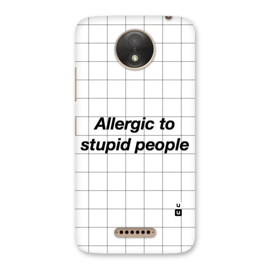 Allergic Back Case for Moto C Plus