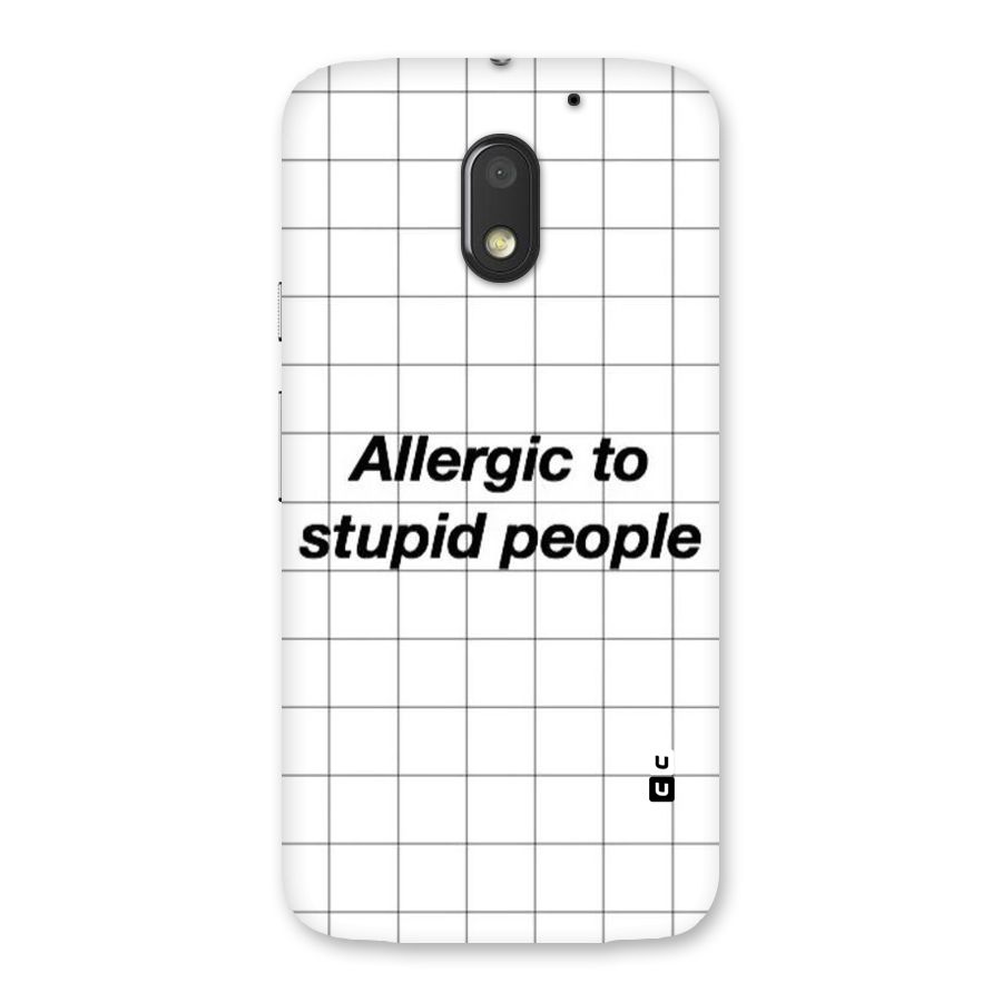 Allergic Back Case for Moto E3 Power
