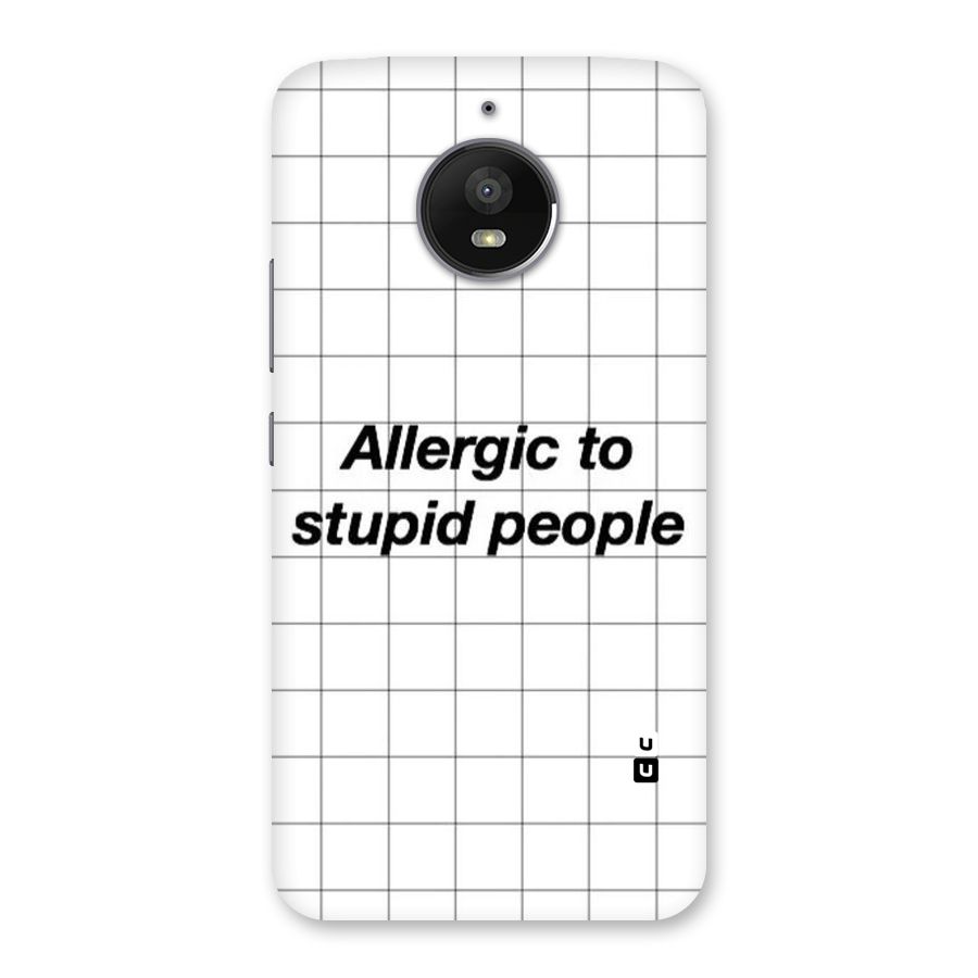 Allergic Back Case for Moto E4 Plus