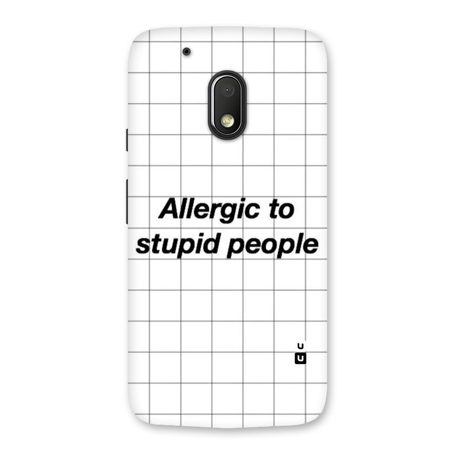 Allergic Back Case for Moto G4 Play
