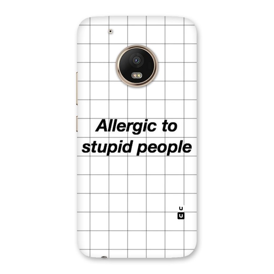 Allergic Back Case for Moto G5 Plus