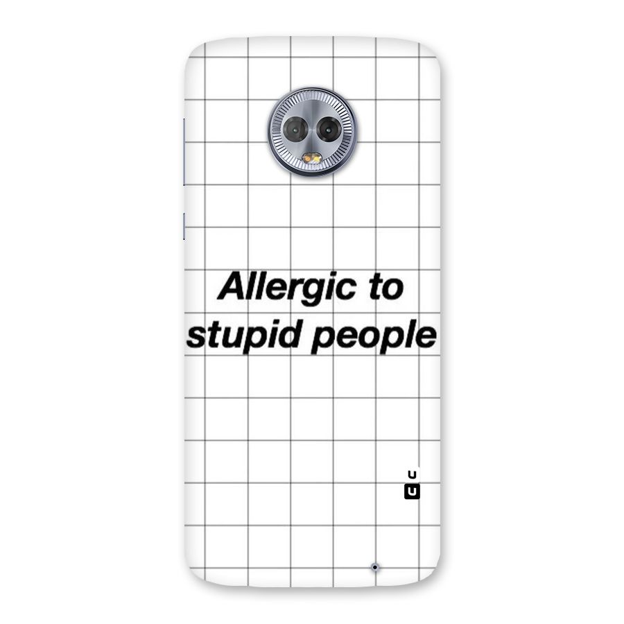 Allergic Back Case for Moto G6 Plus