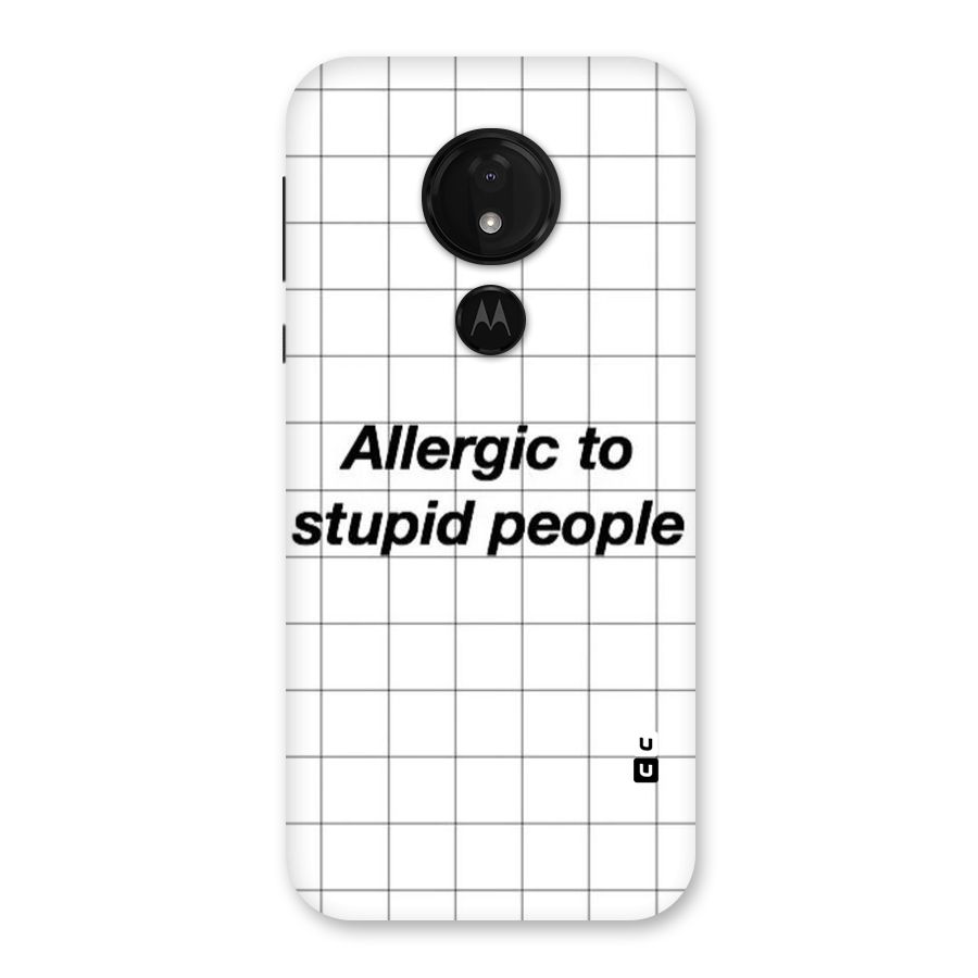 Allergic Back Case for Moto G7 Power