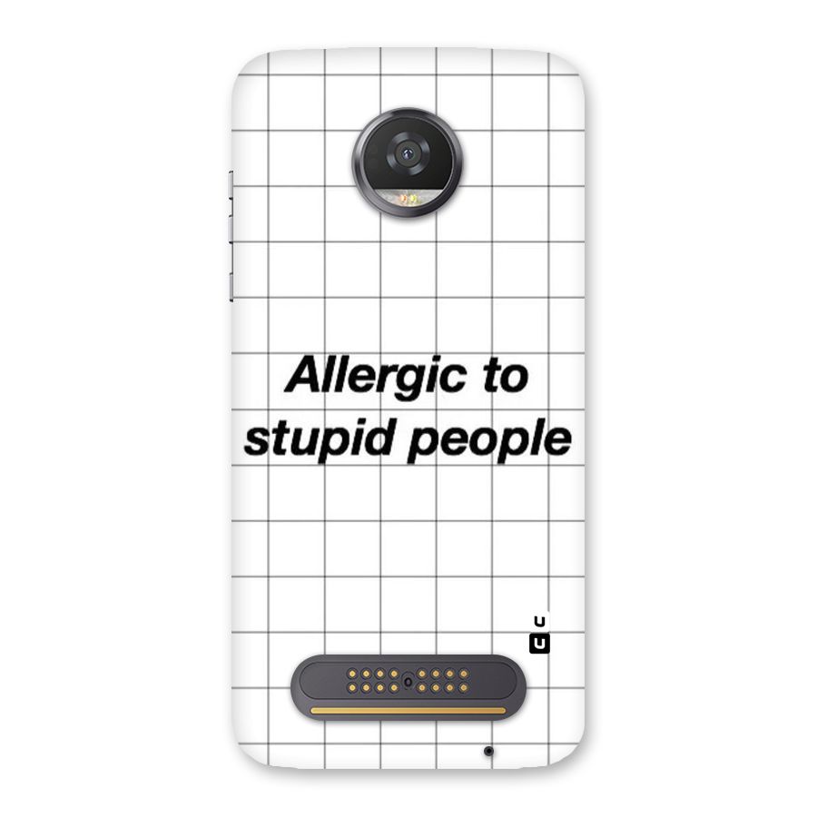 Allergic Back Case for Moto Z2 Play