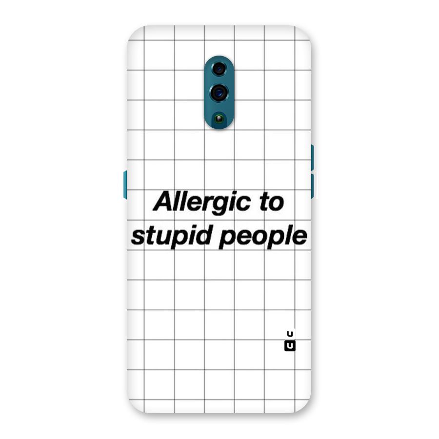 Allergic Back Case for Oppo Reno