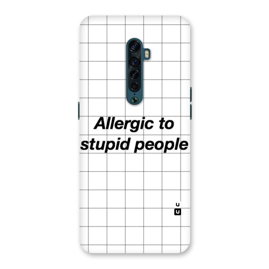 Allergic Back Case for Oppo Reno2
