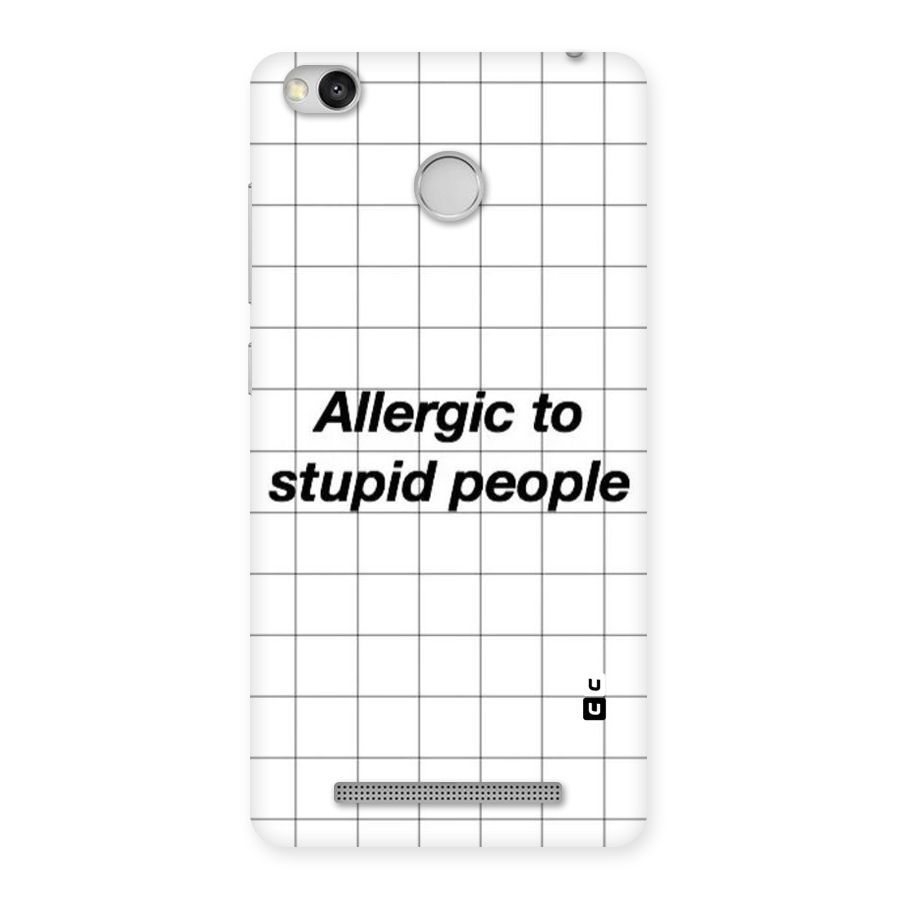 Allergic Back Case for Redmi 3S Prime