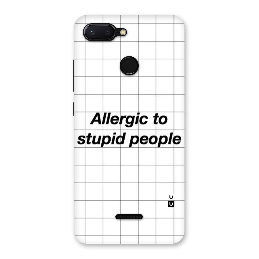 Allergic Back Case for Redmi 6