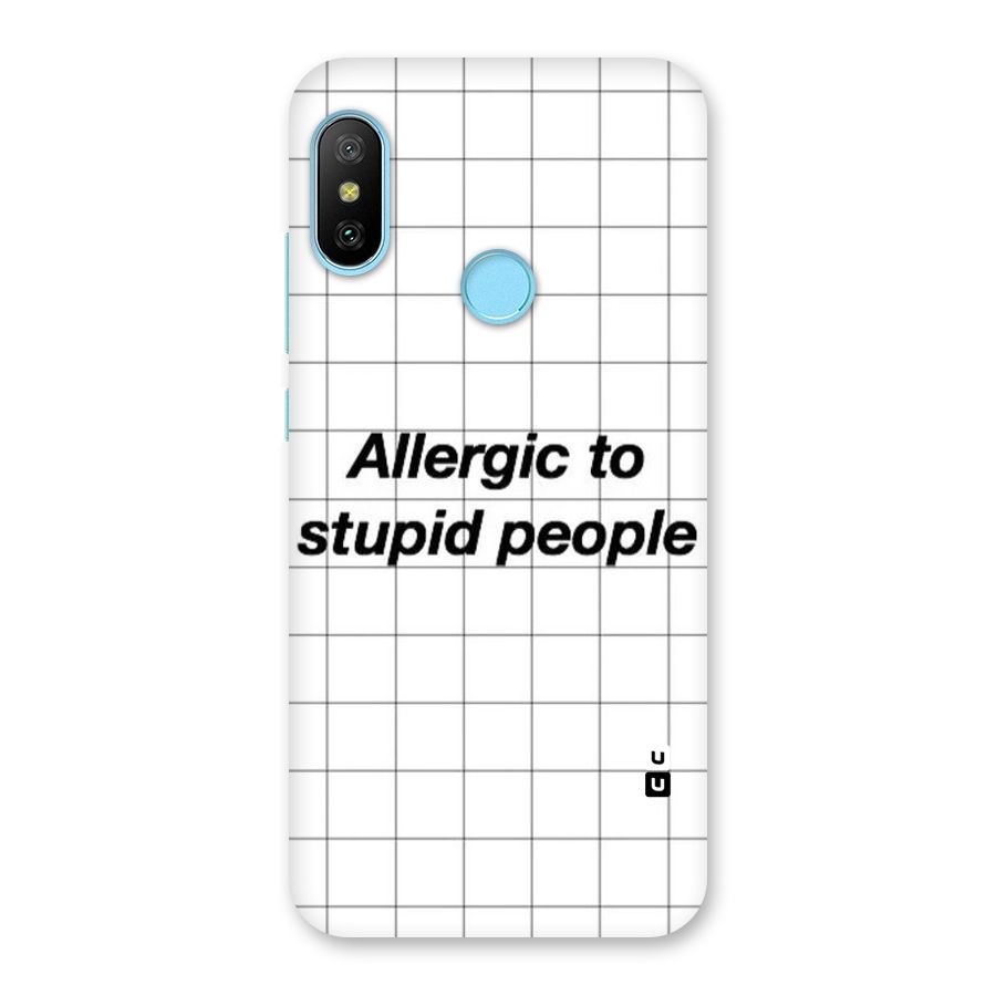 Allergic Back Case for Redmi 6 Pro