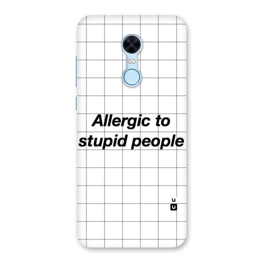 Allergic Back Case for Redmi Note 5