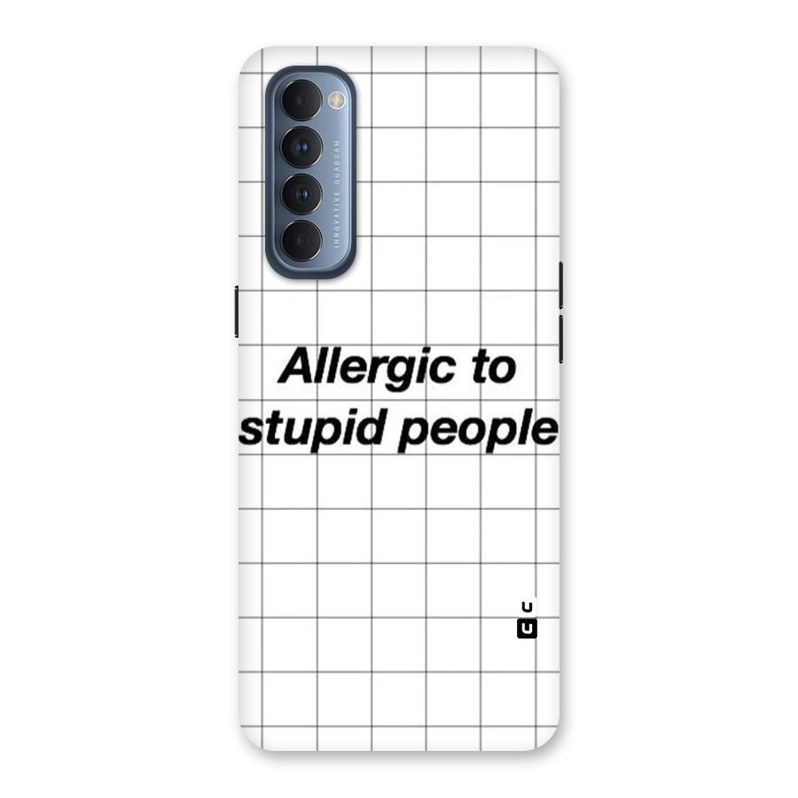 Allergic Back Case for Reno4 Pro