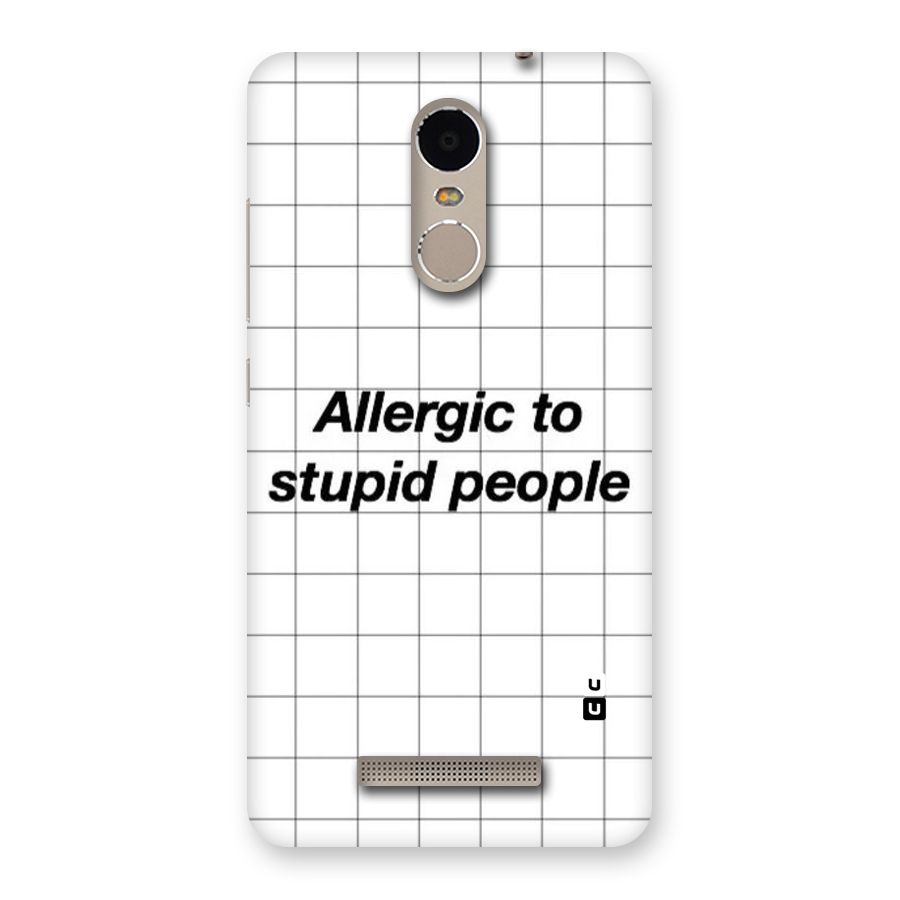 Allergic Back Case for Xiaomi Redmi Note 3