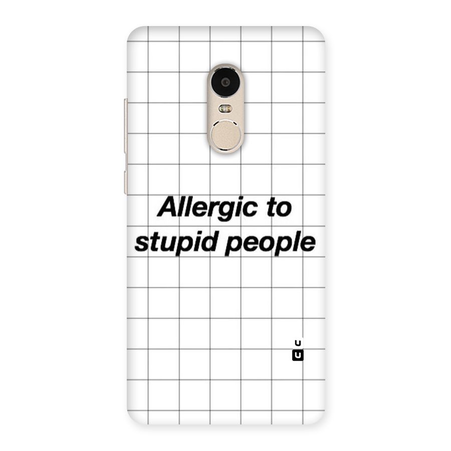 Allergic Back Case for Xiaomi Redmi Note 4