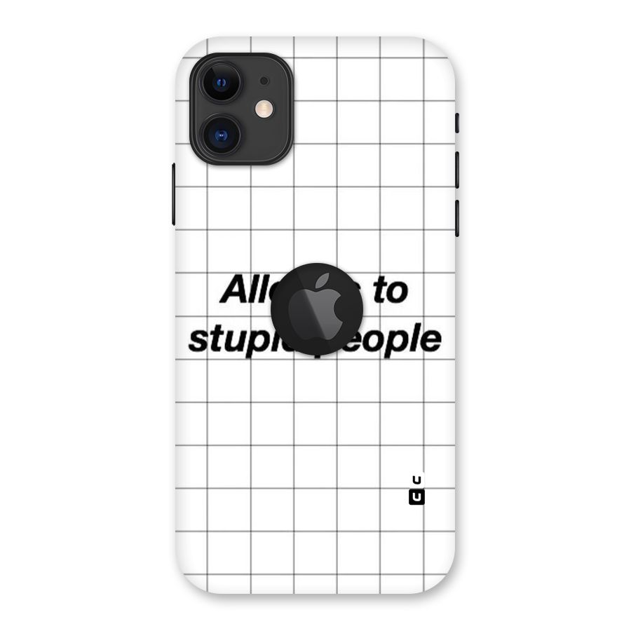 Allergic Back Case for iPhone 11 Logo Cut