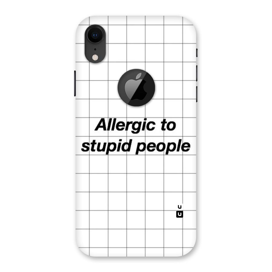 Allergic Back Case for iPhone XR Logo Cut
