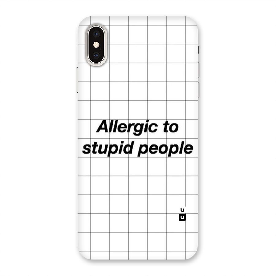 Allergic Back Case for iPhone XS Max