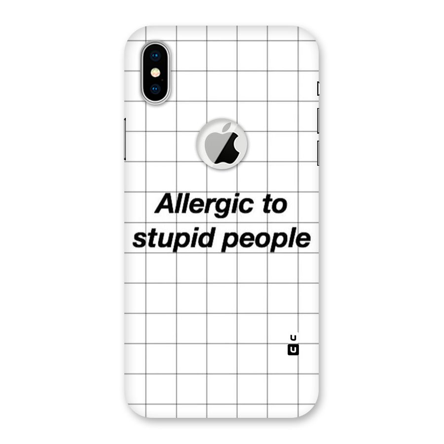 Allergic Back Case for iPhone X Logo Cut