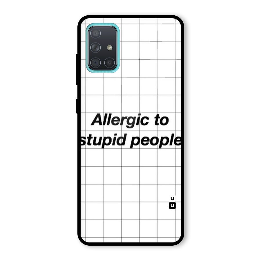 Allergic Glass Back Case for Galaxy A71