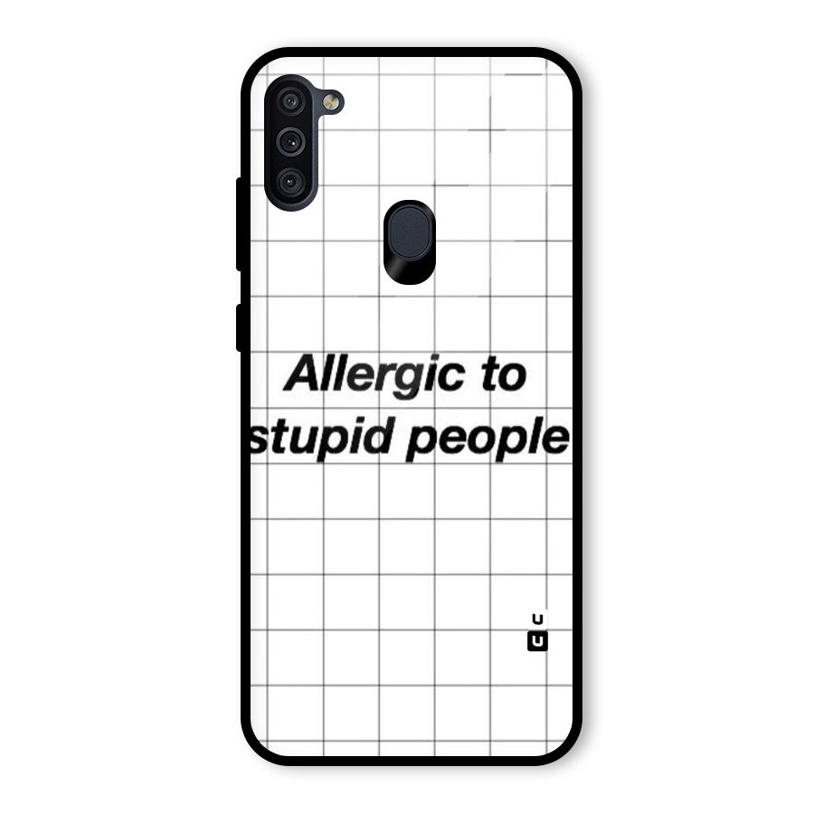 Allergic Glass Back Case for Galaxy M11