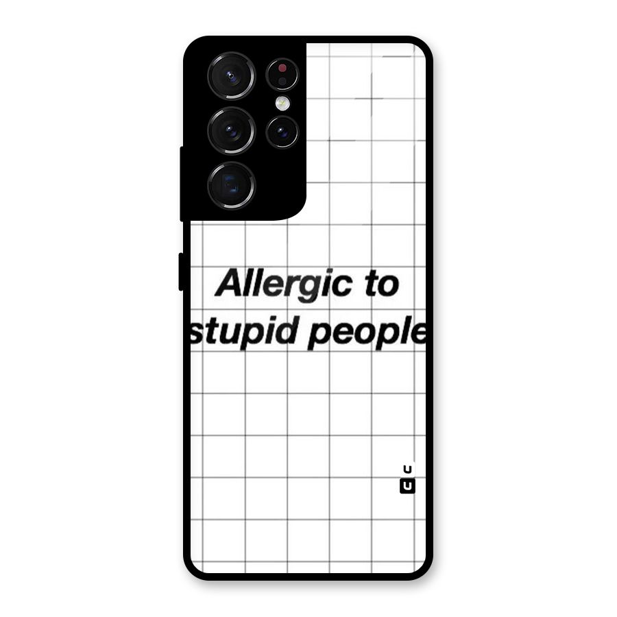 Allergic Glass Back Case for Galaxy S21 Ultra 5G