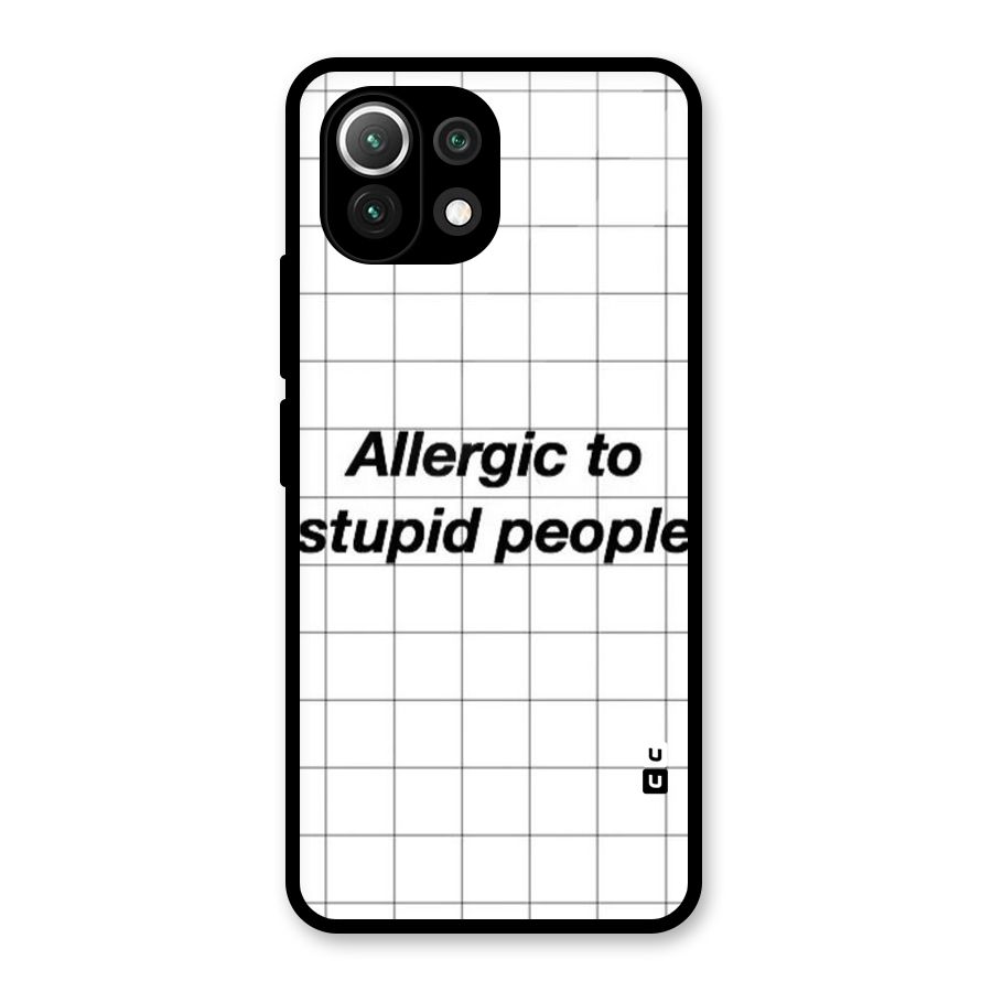 Allergic Glass Back Case for Mi 11 Lite