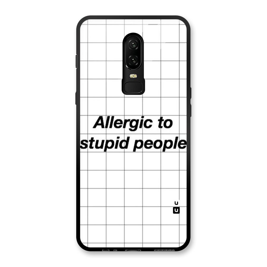 Allergic Glass Back Case for OnePlus 6