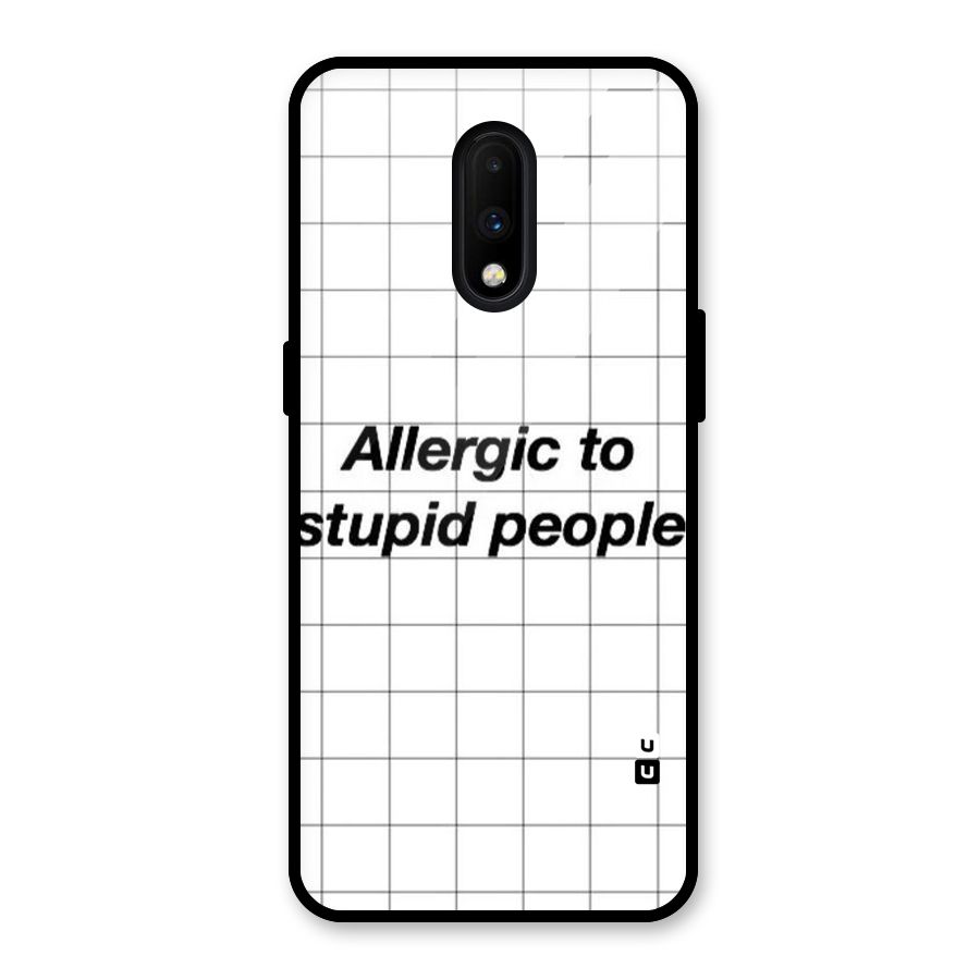 Allergic Glass Back Case for OnePlus 7