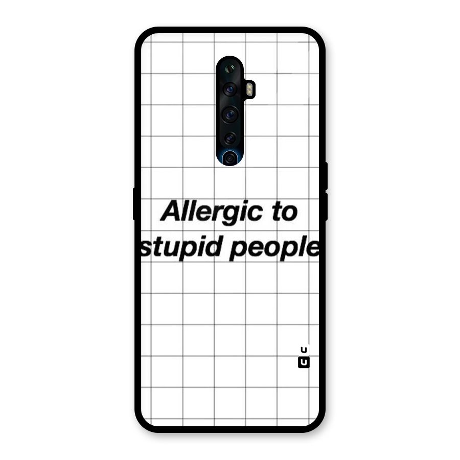 Allergic Glass Back Case for Oppo Reno2 F