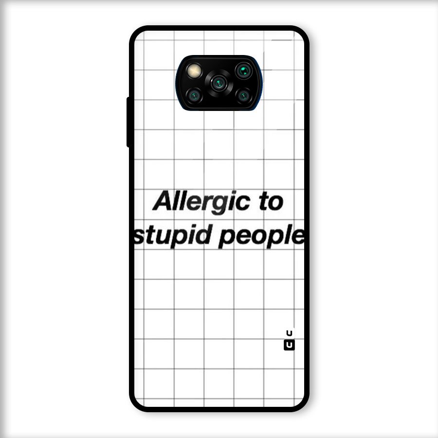 Allergic Glass Back Case for Poco X3