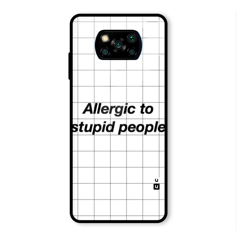 Allergic Glass Back Case for Poco X3 Pro