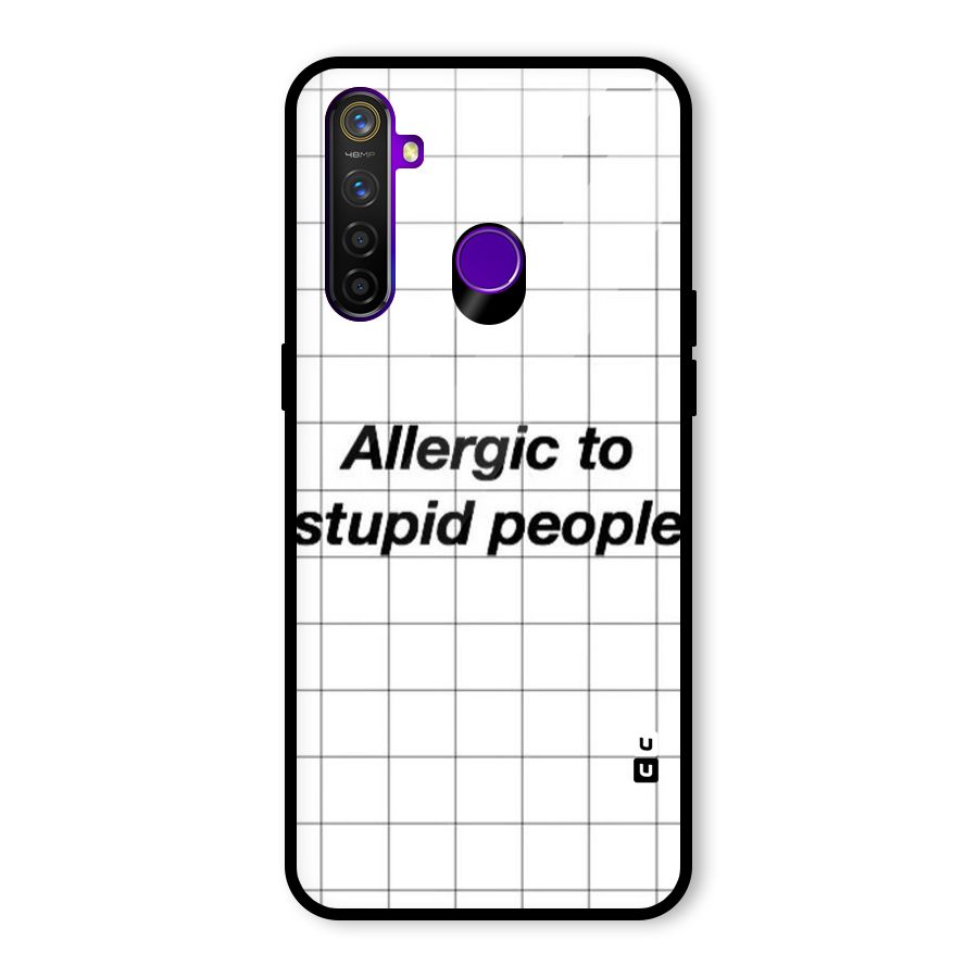 Allergic Glass Back Case for Realme 5 Pro