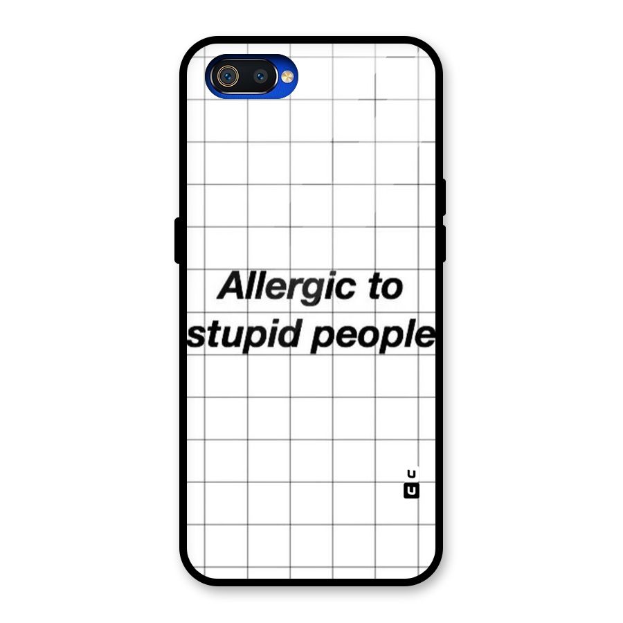 Allergic Glass Back Case for Realme C2