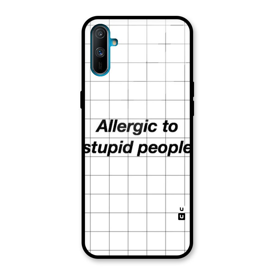 Allergic Glass Back Case for Realme C3