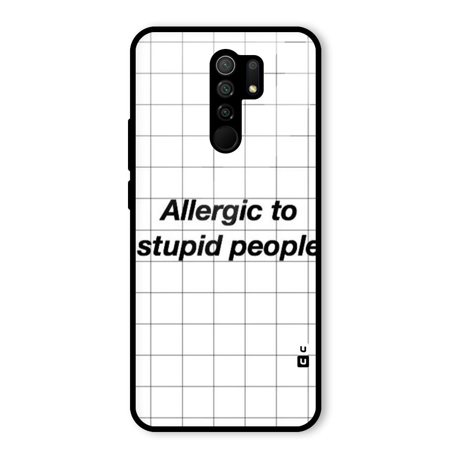 Allergic Glass Back Case for Redmi 9 Prime