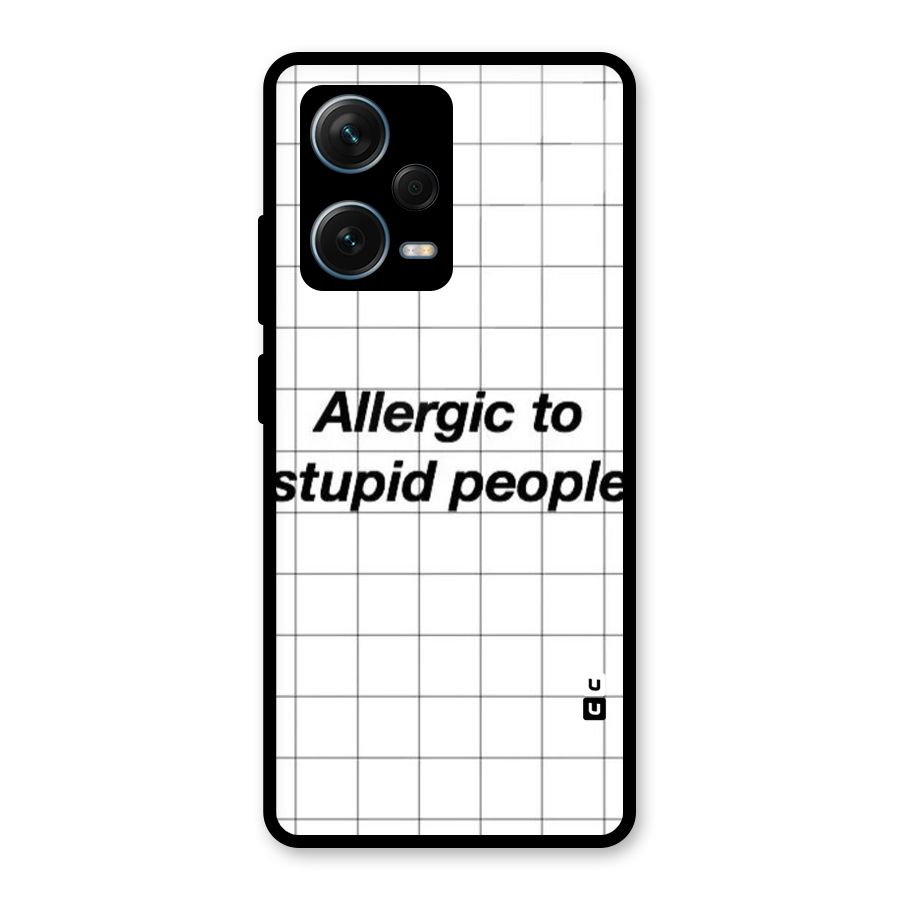 Allergic Glass Back Case for Redmi Note 12 Pro Plus 5G