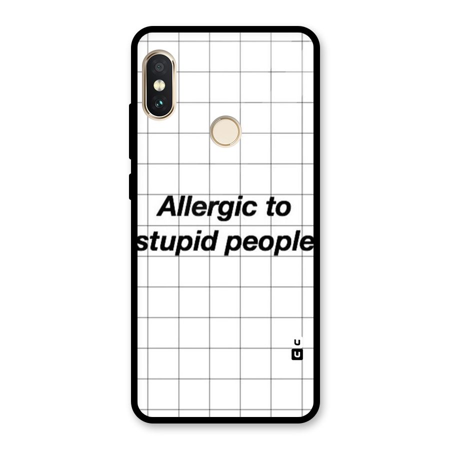 Allergic Glass Back Case for Redmi Note 5 Pro