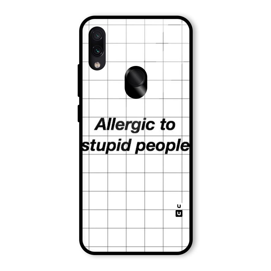 Allergic Glass Back Case for Redmi Note 7 Pro