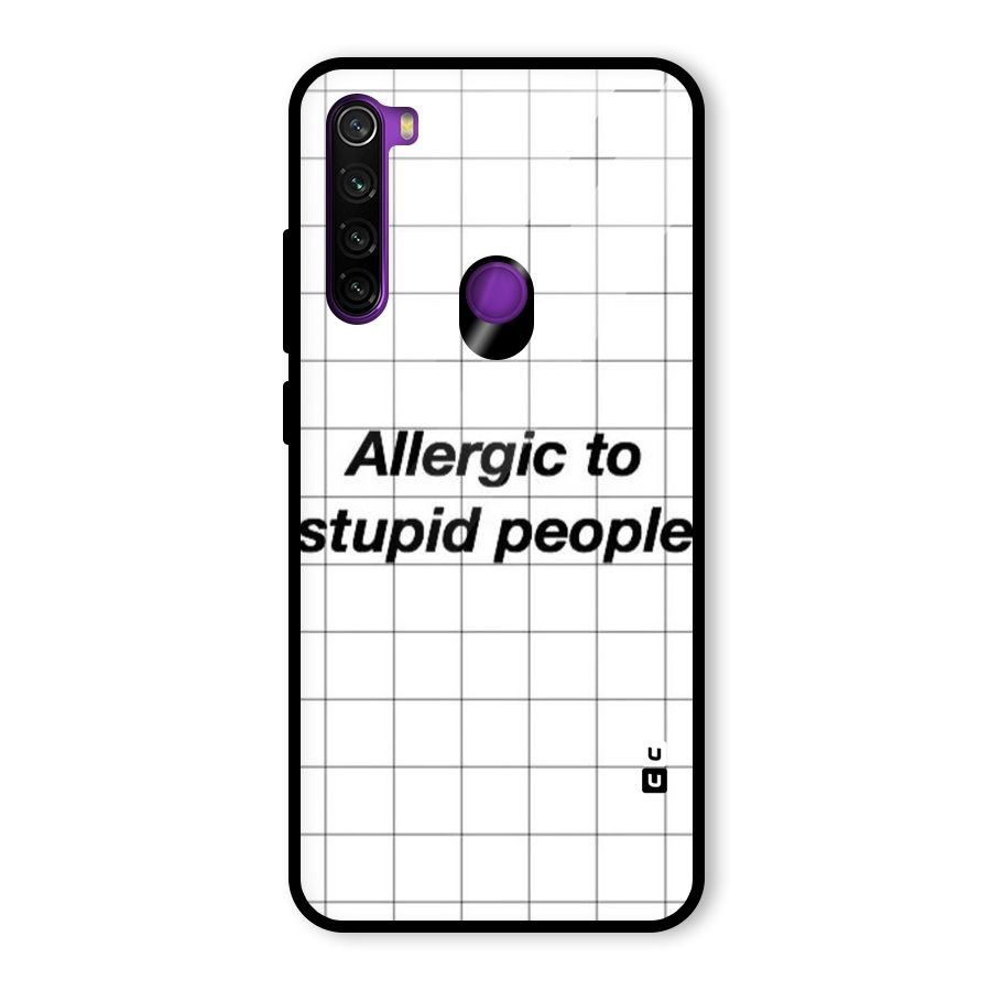 Allergic Glass Back Case for Redmi Note 8