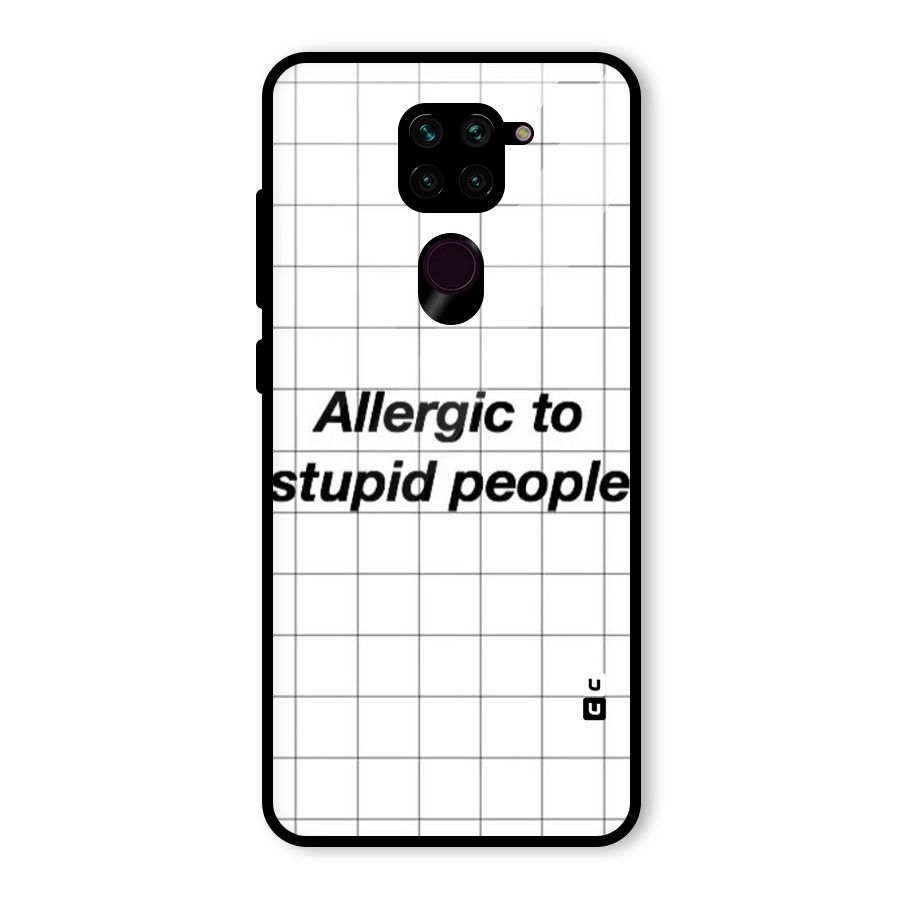 Allergic Glass Back Case for Redmi Note 9
