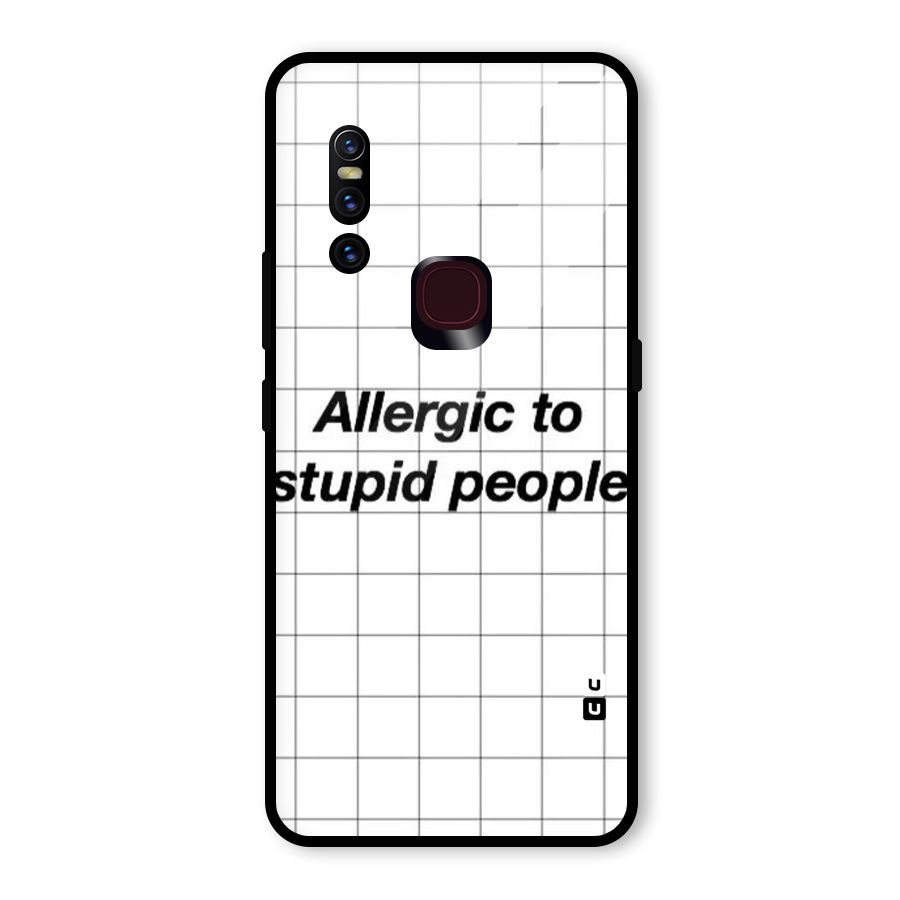 Allergic Glass Back Case for Vivo V15
